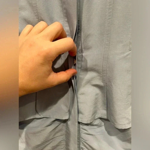 JASON WU Blue Midi Button Up Dress / Size 0 / - Picture 4 of 10